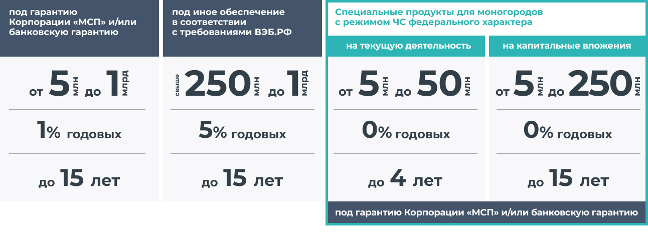 Финансовые меры поддержки